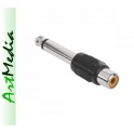 adapter Jack 6,3 wtyk - RCA chinch gniazdo plastik