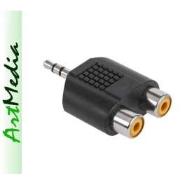 rozgałęźnik Jack 3,5 wtyk - 2 RCA gniazda STEREO ~