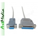 kabel Null-Modem DB9gn -DB25gn RS232 linka ekr 10m