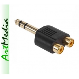 rozgałęźnik Jack 6,3 wtyk - 2 RCA gniazda , STEREO
