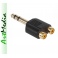 rozgałęźnik Jack 6,3 wtyk - 2 RCA gniazda , STEREO