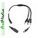 kabel rozgałęźnik DC 2.1 x 5.5 gniazdo na 4 wtyki
