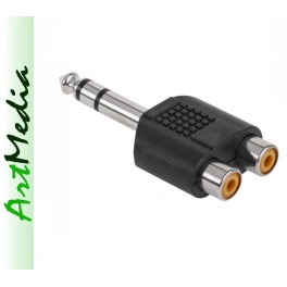 rozgałęźnik Jack 6,3 wtyk - 2 RCA gniazda  STEREO