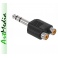 rozgałęźnik Jack 6,3 wtyk - 2 RCA gniazda  STEREO