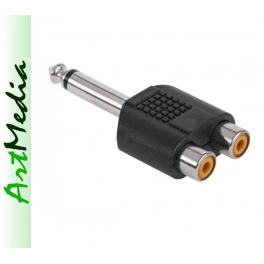 rozgałęźnik Jack 6,3 wtyk - 2 RCA gniazda , MONO