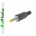 wtyk zasilania zasilacza DC na kabel 1.7 x 4.0 - L