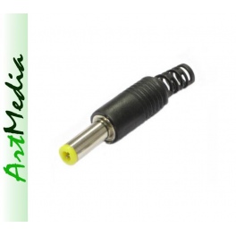 wtyk zasilania zasilacza DC na kabel 2.5 x 5.5 - L