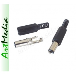 wtyk zasilania zasilacza DC na kabel 3.1 x 6.3 - L
