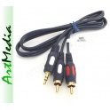 kabel Jack 3,5 wtyk - 2RCA wtyk VITALCO  1,0 m 