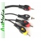 kabel jack 3,5 4 PIN polowy - 3 RCA chinch - 1,5 m