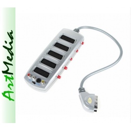 sumator przełącznik EURO SCART 1 wtyk - 5 gniazd +