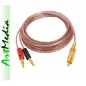 kabel głośnikowy RCA wtyk - banan Cu 1,0 HQ  2,5 m