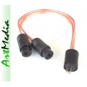 adapter wtyk głośnikowy - 2 gniazda równoległe RAD