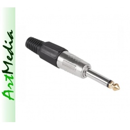 wtyk Jack 6,3 mono zaciskany HQ czarny