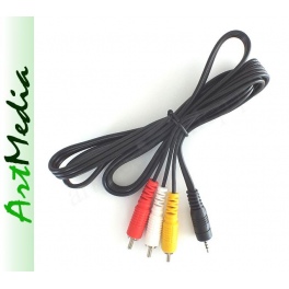 kabel Jack 3,5 4 PIN polowy - 3RCA chinch 1,5 m ~