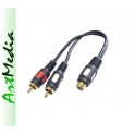 kabel adapter gniazdo RCA - 2RCA wtyki VITALCO