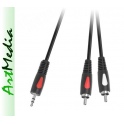 kabel Jack 3,5 stereo - 2 RCA ( 2RCA ) , ECO  1,8 