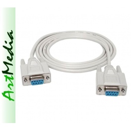 Kabel NULL-MODEM DB9 RS232 3,0 m skrosowany pełny