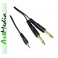 kabel Jack 3,5 wtyk - 2 wtyki Jack 6,3 Mono  1,5m