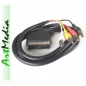 kabel DVBT SCART - 4RCA chinch AV  IN-OUT HQ  1,5m