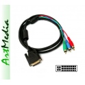 kabel Video DVI (24+5) - 3RCA RGB 1,8 m - HQ