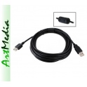 kabel przedłużacz USB A wtyk-gniazdo filtr  5,0 m