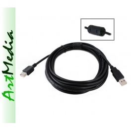kabel przedłużacz USB A wtyk-gniazdo filtr  5,0 m