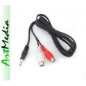 kabel Jack 3,5 wtyk - 2RCA chionch gniazda 2,5 m