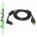 kabel HDMI GOLD 1.4V 3D kątowy z filtrami -  1,8 m