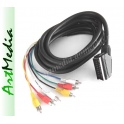 kabel DVBt EURO SCART 6RCA 6-RCA chinch TV-AV 1,2m