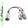 kabel rozgałęźnik XLR wtyk - 2 gnizada 3 PIN  0,1 