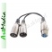 kabel rozgałęźnik XLR gniazdo - 2 wtyki 3 PIN  0,1