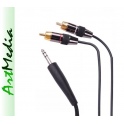 kabel Jack 6,3 stereo - 2RCA 1,8m 