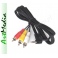 kabel jack 3,5 4 PIN polowy kątowy ms4 - 3 RCA chi