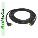 kabel HDMI GOLD 1.4V 3D kątowy prawy  -  1,8 m