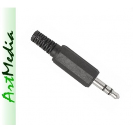 wtyk Jack 3,5 stereo, obudowa  plastik na kabel