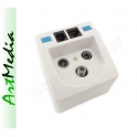 gniazdo antenowe abonenckie RTV-SAT-RJ11-RJ45