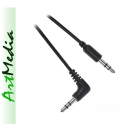 kabel Jack 3,5 wtyk kątowy - wtyk prosty  0,8 m