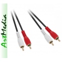 kabel 2 RCA - 2RCA CHINCH , HQ  złącza Au -  1,5 m