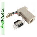 adapter przejściówka RS232 DB9 gniazdo - RJ45 gnia