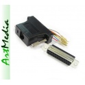 adapter RS232 DB25 gniazdo - RJ45 gniazdo