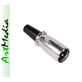 wtyk mikrofonowy XLR Canon 3 PIN srebrny obejma