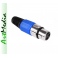 gniazdo mikrofonowe XLR Canon niebieskie zaciskane