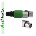 gniazdo mikrofonowe XLR Canon zielone zaciskane