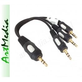 adapter rozgałęźnik Jack 3,5 wtyk na 3 wtyki 3.5 V