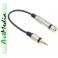 adapter 3,5 mm wtyk - 6,3 gniazdo stereo z kablem 