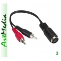 kabel adapter 2 RCA wtyki - DIN-5 545 gniazdo IN