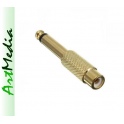 adapter Jack 6,3 wtyk - RCA chinch gniazdo Au ~