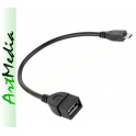 kabel adapter USB gniazdo A - wtyk micro USB OTG ,