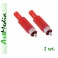 wtyk RCA chinch lutowany na kabel czerwony 2 szt.
